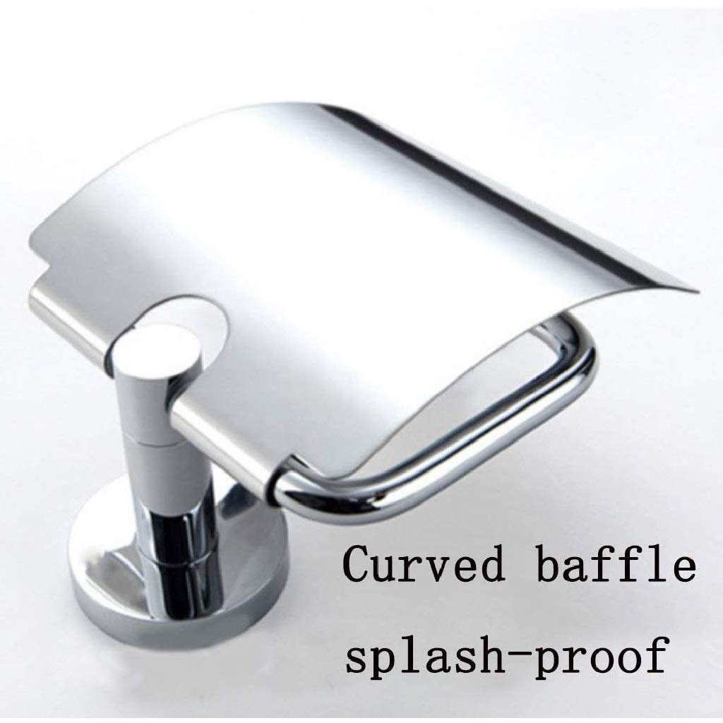 Stały uchwyt na papier toaletowy, Stainless Steel Toilet Paper And Tissue Holder Wall Mounted With Cover 140x130MM