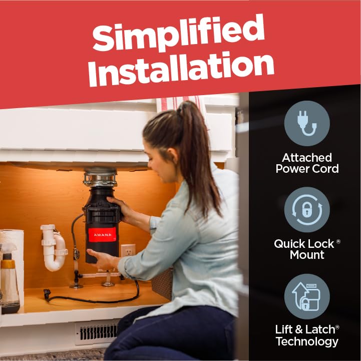 Amana-A50-WC-Kitchen-Garbage-12-HP-Motor-Continuous-Feed-Food-Waste-Disposer-Black