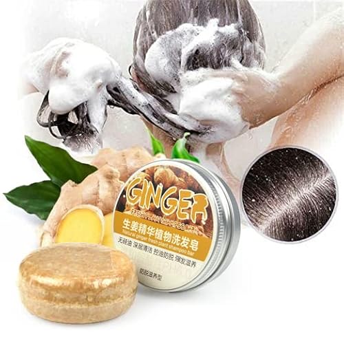 Ginger Hair Regrowth Shampoo Bar,Ginger Shampoo Bar,100% Natural Shampoo Bar For Hair Ginger Shampoo, Natural Organic Conditioner And Repair Essence Soap,Promotes Hair Grow (3Pcs) #TOP1