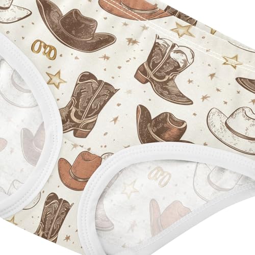 Girls Underwear Soft Cotton Horseshoes Hat Kids Panties in Sizes 2/3t, 4t, 5t, 6 and 84