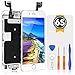 bokman Écran Tactile LCD pour iPhone 6s Blanc Vitre LCD Ecran Assemblé avec Bouton Home, Capteur de Proximité, Écouteur, Caméra Frontale et Kit de Réparation