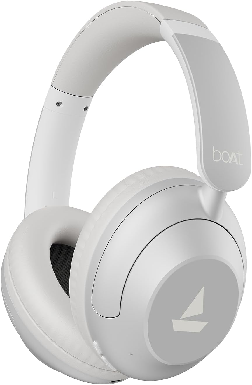 New Launch Rockerz 650 Pro,Touch/Swipe Controls,Dolby Audio,80Hrs Battery,2Mics Enx,Fast Charge,App Support,Dual Pair,Bluetooth Headphones,Over Ear Wireless Headphone with Mic (Silver Frost)