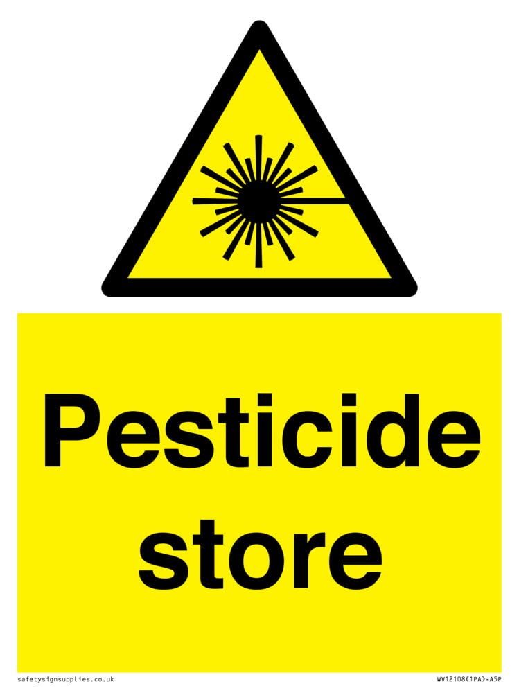 Pesticide store Sign - 150x200mm - A5P