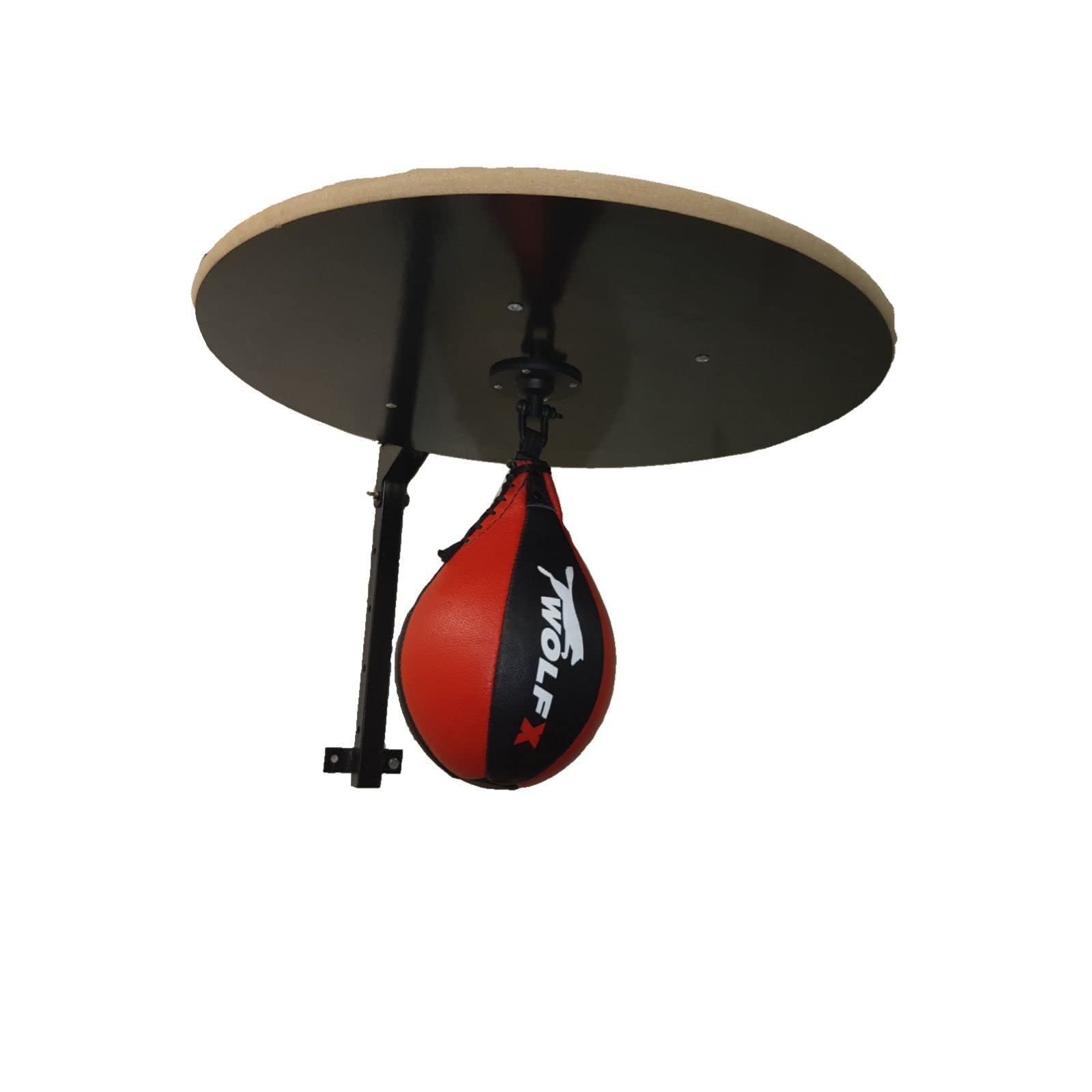 New Adjustable Real Leather Speed Ball Folding Black Platform Set Boxing (Yellow/Black)