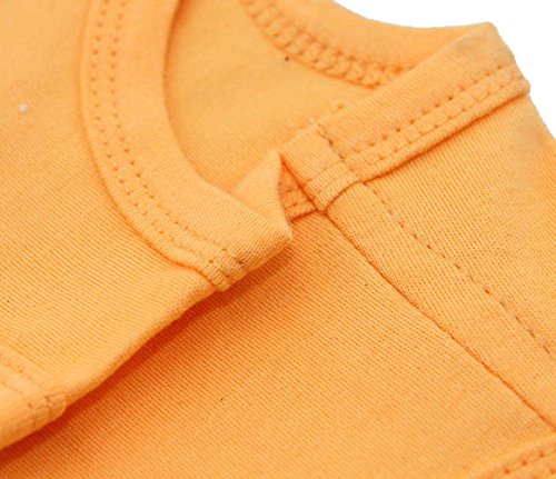 Pet Clothes Small Dog Clothing Blank Color Sport Dress T-Shirts Tee Dresses Tanks Top For Small Size Female Dogs Summer Spring Pet Costumes 100% Cotton (Xs, Orange) #TOP6