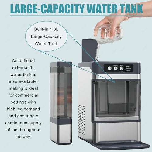 Máquina automática de hielo portátil para mostrador miniatura 4