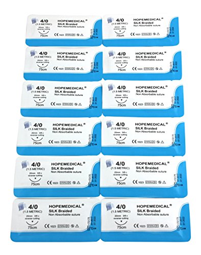 Veterinary Sutures Silk Braided Size 4/0