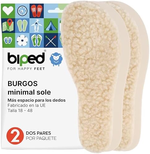 biped minimal sole BURGOS - 2 pairs of winter insoles for barefoo...