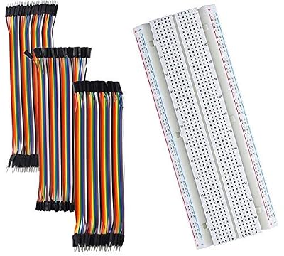 Super Debug Breadboard 840 pin with 120 pcs Jumper wire Set (40PCS Female-Female, 40PCS Male-Female, 40PCS Male-Male)