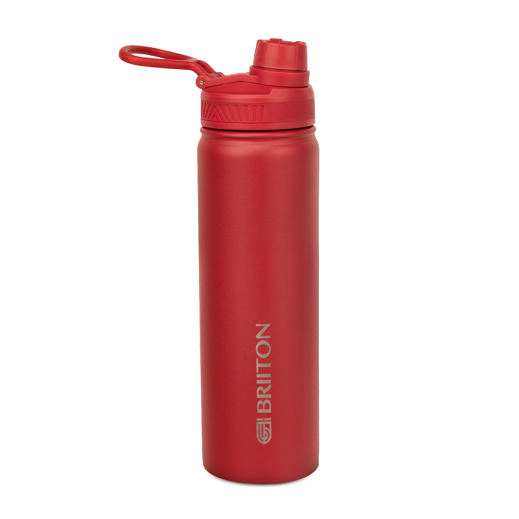 Briiton Aurum 750ml Red Stainless Steel Bottle | Copper Vacuum Insulation | Secure Grip | Leakproof Cap | Hot & Cold Thermos | Suitable For All Ages | Water Bottles for Office, Gym (B0CVRVWHXD) Amazon Price History, Amazon Price Tracker