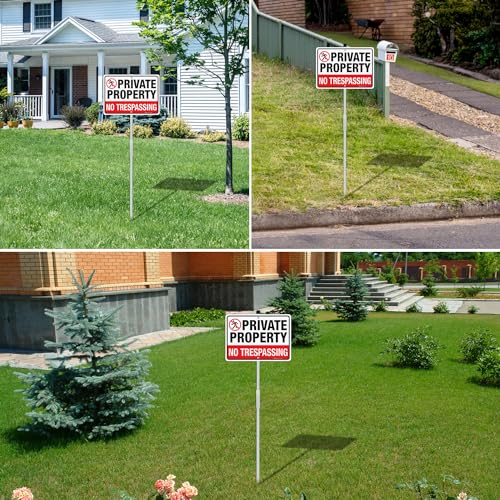 Panneau No Trespassing pour jardin et propriété privée extérieure - 7