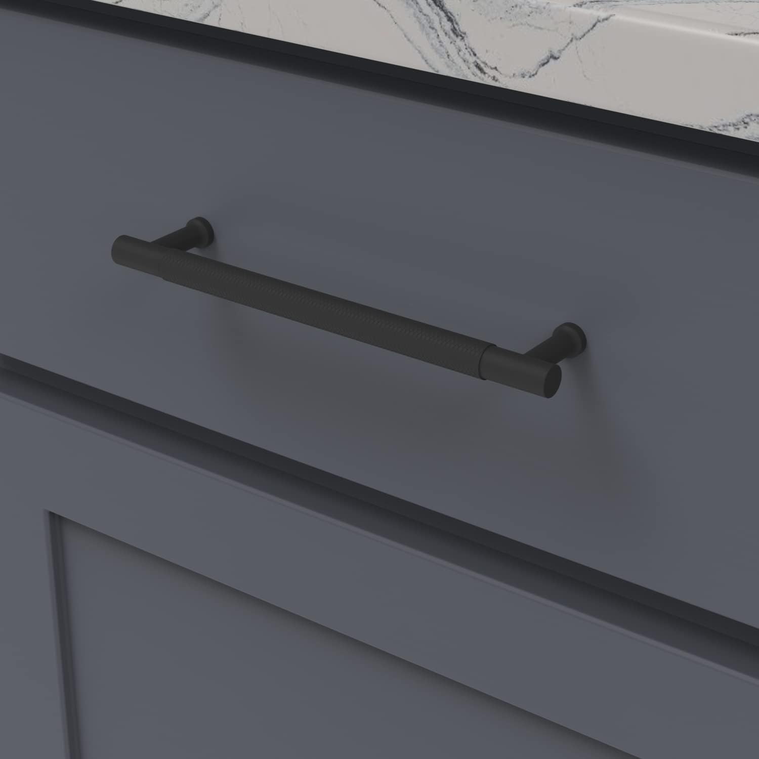 Belwith-Keeler Verge Collection Pull 6-5/16 Inch (160mm) Center to Center Matte Black Finish