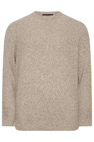 Big & Tall Men's Crew Neck Knitted Sweater Pullover Yellow