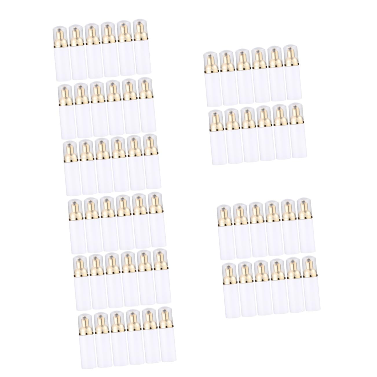 FRCOLOR 60 Piezas Botella De Espuma De Plástico Cama De Pestañas Contenedores De Viaje Para Artículos De Tocador Botellas De Espuma Limpiador De Pestañas Botella Vacía Golden La Mascota