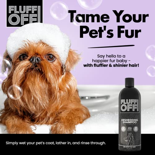 Fluff Off! By Girl With The Dogs, Natural Deshedding Dog & Cat Shampoo, 16 Oz, Made In Usa, 8 Wks+ #TOP2