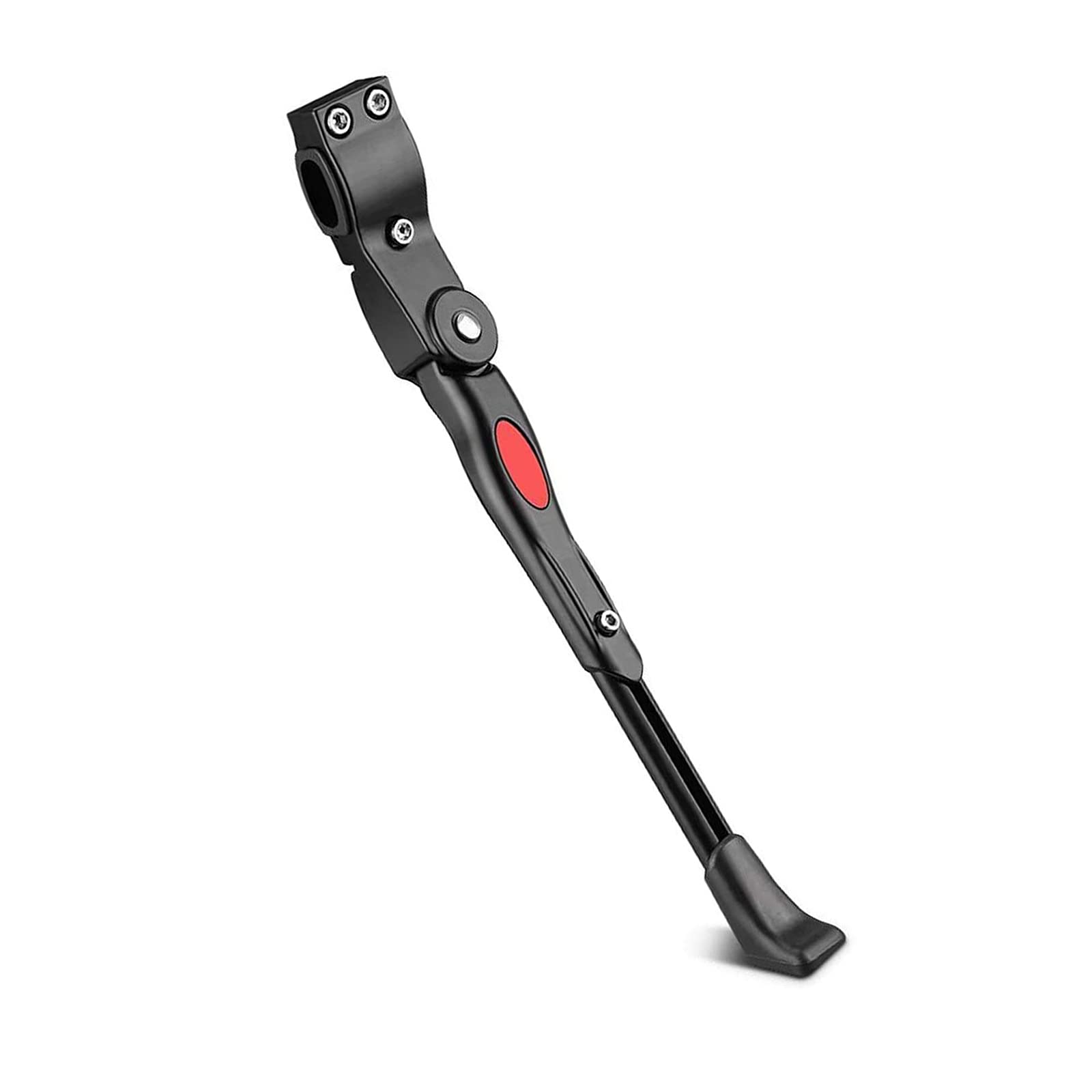 Béquille de vélo réglable en aluminium universelle noire avec patin caoutchouc