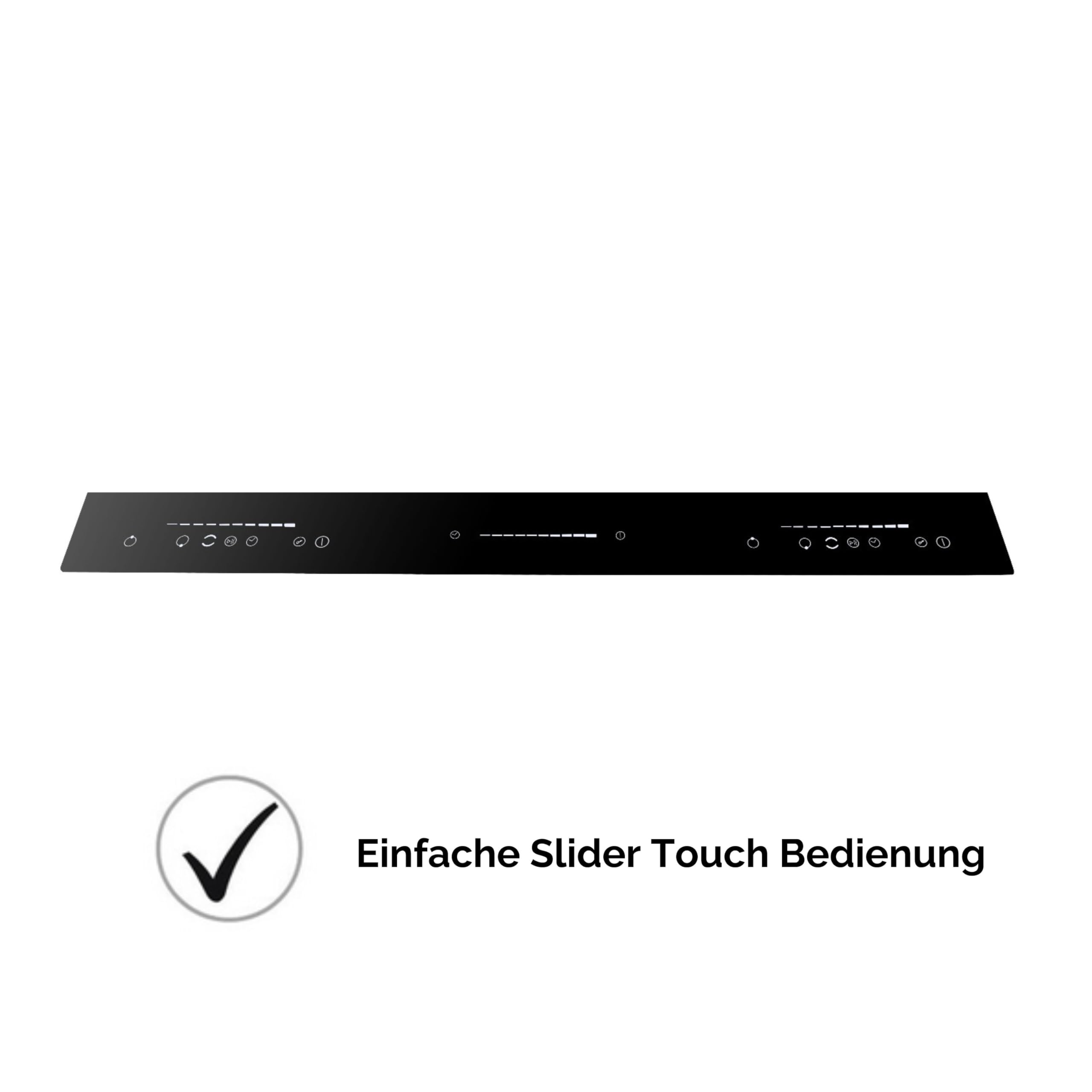 WOLKENSTEIN IN4-DA-2FZA+W Placa de inducción con extractor integrado | 2 zonas flexibles | Temporizador | Apagado automático | Seguridad infantil | Función Booster | Detección de olla | Función Stop