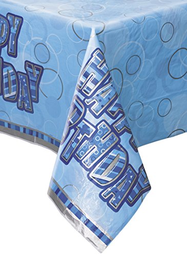 Preisvergleich Produktbild Unique Party Supplies Tischdecke blau - Happy Birthday