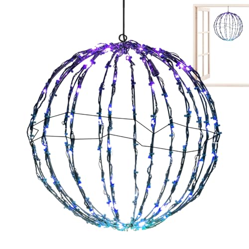 Aufquwk Esferas Navideñas Iluminadas | Esfera Lumínica Plegable para Exterior | Decoración para Árboles Patio Jardín