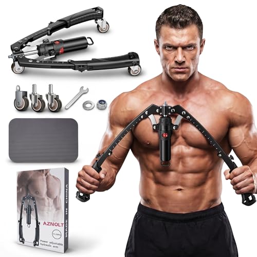 Aznolt Muscle Trainer & Ab Roller | Home Gym Strength and Core Training Equipment with Non-Slip Handles; Adjustable Resistance Design Suitable for all Fitness Levels