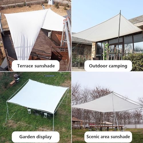 Toile d'ombrage blanche 2x4m filet pour serre et terrasse - 7