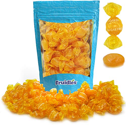 Butterscotch Button Round Hard Candy, Sugar-Free, Kosher Certified, Individually Wrapped (30 Count)