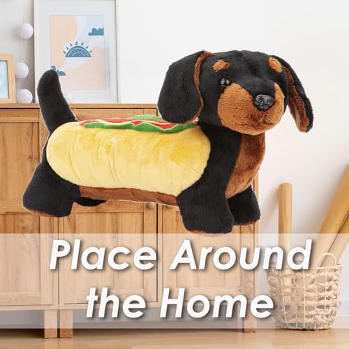 VFM - Wursthund Hotdog Plüschtier Lustiges Doggy Plüsch Kuschelig Flauschig Stofftier Plüschtier Niedlich Gefüllte Plushie, Geschenke für Geburtstag, Valentinstag Weihnachten - 30cm Mehrfarbig