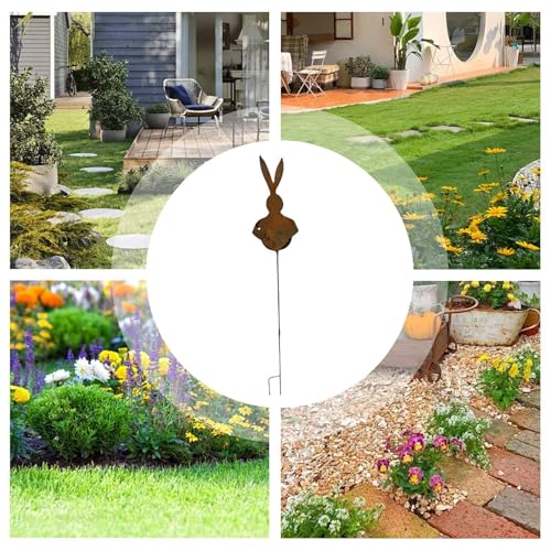 Pot de fleurs lapin rustique pour embellir votre terrasse à Pâques - 5
