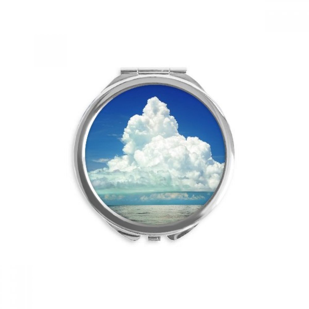 Espejo de mano portátil redondo con reflejo nítido y diseño artístico de océano 5
