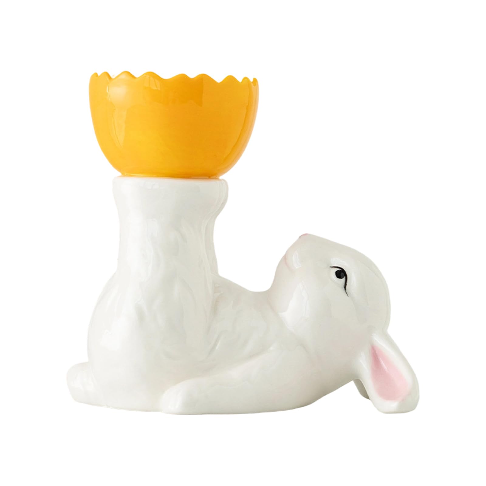 Osniyaw A Elegant Ceramic Egg Tray With Rabbit Motif, Perfect For Spring Festival Celebration Decoration, Ceramic Tray, Rabbit Theme Stand