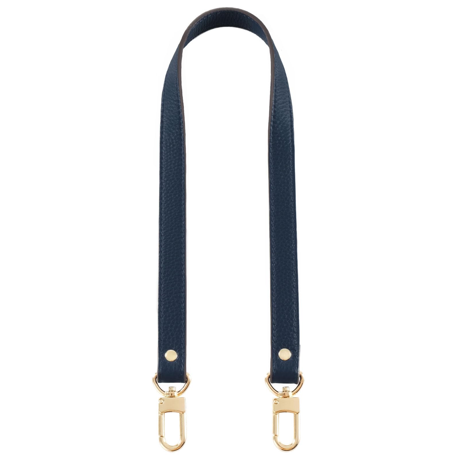 VanEnjoy Full Grain Leather Shoulder Strap Replacement with 2 Square Locks -Extended Version (Navy)