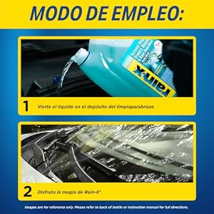 Rain-X Líquido Limpiaparabrisas Coche Anti Mosquitos – Repele la Lluvia -5L