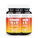Dr. Mercola Vitamin D3 and K2 Supplement - 2 Bottles - 30 Capsules Each- 5000iu D3 and 180mcg K-2 MK7 - Heart, Bone and Muscle Health - For Men & Women - Vegetarian Capsules - Soy Free