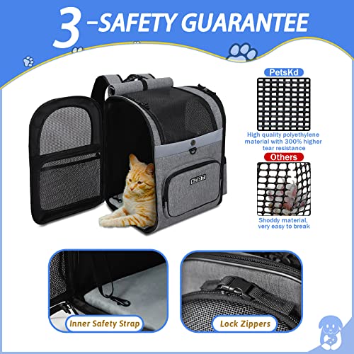 Pet-Carrier-Backpack-13-x-11x-165-for-Small-Medium-Dogs-and-Cats-Under-20LBS-Large-Space-Foldable-Backpack-with-Safety-Lock-Zipper-and-Breathable-Mesh-for-Travel-Hiking-CampingGrey - Cucciolini Doodles Pet-Carrier-Backpack-13-x-11x-165-for-Small-Medium-Dogs-and-Cats-Under-20LBS-Large-Space-Foldable-Backpack-with-Safety-Lock-Zipper-and-Breathable-Mesh-for-Travel-Hiking-CampingGrey