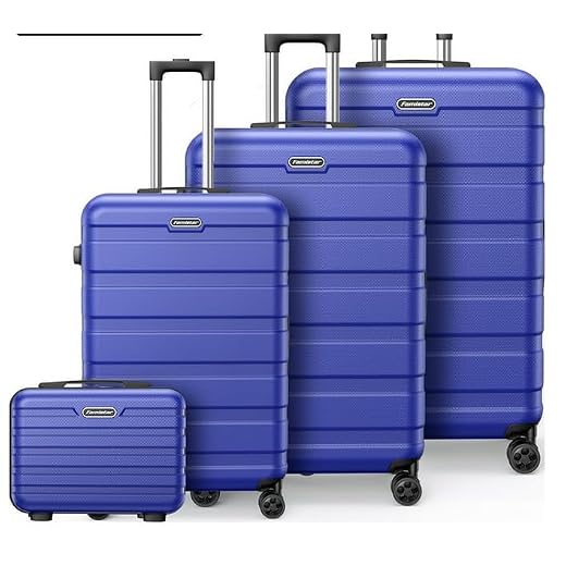 Durable 4 Piece Luggage Set with Spinner Wheels