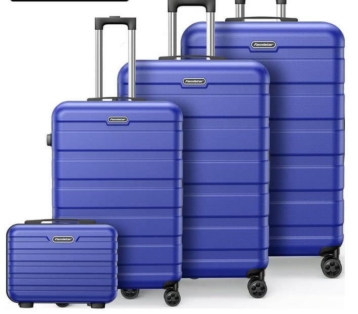 4 Pcs Hardside Luggage Sets, Lightweight Suitcase with Spinner Wheels,TSA Lock,14” Travel Case, 20