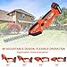 Calager 2 in 1 Akku Heckenschere und Grasschere,21V Elektro Rasentrimmer Strauchschere, Hand Heckenschere mit 2 Batterien, Rasentrimmer Heckenschere, Heckenschere für Gartenrasen (Orange)