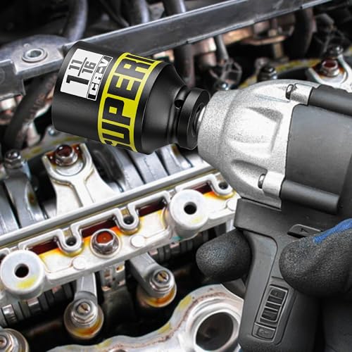 Image of 7pcs 1 /2 inch Drive Impact Socket Set, SAE Axle Nut Sockets,1-3 /8 inch to 1-3 /4 inch Thicker Jumbo Sockets, Socket Set, 6 Point, Cr-V, for Mechanics, Durable Professional Tool Kit