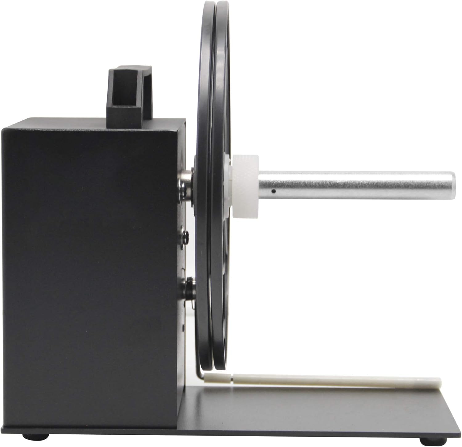 Enrouleur automatique d'étiquettes à vitesse réglable, largeur d'étiquette 120 mm / 4.7in, diamètre 220 mm / 8.7in, support central 2,5/3,8/7,6 cm, pour étiquettes de code-barres