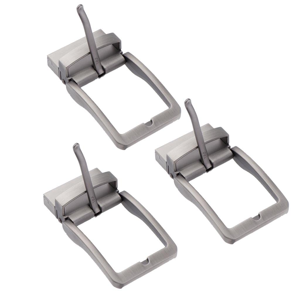 3x Mens Alloy Antique Belt Buckle Single Prong Rectangular Pin Belt Buckle-image-39