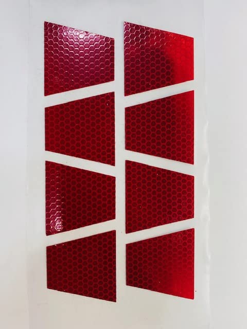 Firefighter Helmet HI-VIS Tetrahedron-Trapezoids V1 Vinyl Decal (8 Pack) by StickerDad® - Size: 2", Color: You Choose - Windows, Walls, Bumpers,