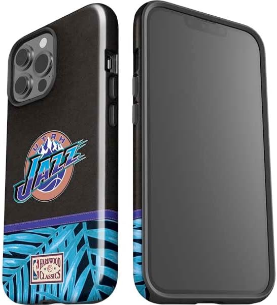 Skinit Impact Phone Case Compatible with iPhone 14 Pro Max - Officially Licensed NBA Utah Jazz Retro Palms Design