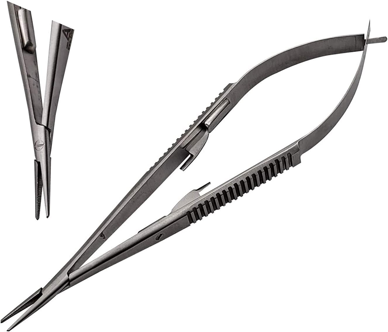 ARTMAN Instruments Castroviejo Needle Holder 5.5 Inches Straight with Lock – Precision Dental & Surgical Micro Suturing Instrument, Stainless Steel
