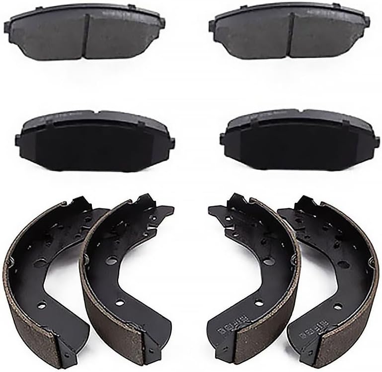 8Pcs Front Rear Brake Pads and Drum Brakes Shoes Automotive Replacement fits Honda Odyssey 3.5L 1999-2001