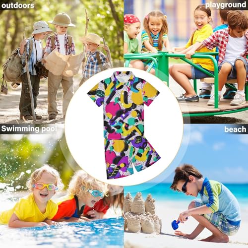 Image of Boccsty Ice Cream Drip Boy Summer Shorts Sets Hawaiian Toddler Boys T-Shirt & Pants 2 Pcs 3T-10T