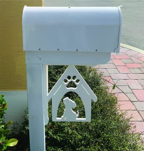 Puppy in the Doghouse Mailbox Bracket. Medium. Long Lasting & Fabulous! 16 X 12 inches