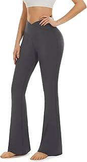 Aoliks Crossover Flare Leggings for Women
