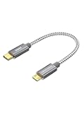 CableCreation Short USB C to Micro USB Cable 0.65 FT, Braided USBC to MicroUSB OTG 480Mbps Cord for Wall Chargers, MacBook Pro, Air, Galaxy S22, S21, Pixel 5/4/3 & More, 0.2M Space Gray