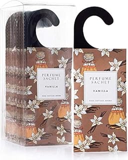 ROSE COTTAGE Large 12 Packs Vanilla Hanging Closet Air Freshener Scented Sachets Long Lasting Smell Goods