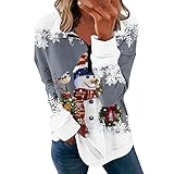 【MATCHING】: Neuestes Einzigartiges Design mit den beliebten Elementen, machen sie schön, modern, sexy und elegant. Langarm,Weihnachten Motiv,Kapuzenpullover,Pullover kleid Stil, Loose Fit Casual Tops.Perfekt zu Ihren Lieblingsshorts, Stiefeln, Jeans oder Leggings.Dieser Baggy Pullover passt gut zu Jeans, ausgestellten Hosen, Hosen mit weitem Bein und geradem Bein.